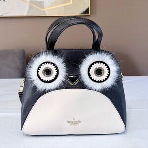 Kate Spade Dashing Beauty Penguin Small Lottie Black Crossbody Novelty Bag